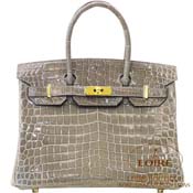 GX HERMES@o[L 30cm [Birkin 30cm]@jeBJX@OgD[gD[ (gDeB[O[) [GRIS TOURTERELLE(81)]@S[h
