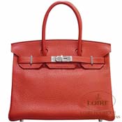 GX HERMES@o[L 30cm [Birkin 30cm]@N}X@[WKX [ROUGE GARANCE(54)]@Vo[