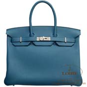 GX HERMES@o[L 35cm [Birkin 35cm]@gS@Rog [COBALT(7C)]@Vo[