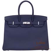 GX HERMES@o[L 35cm [Birkin 35cm]@gS@u[jC [BLEU NUIT(2Z)]@Vo[