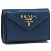 プラダ 財布 新作 2021 プラダ 折財布 レディース PRADA 1MH021 QWA F0016 ブルー