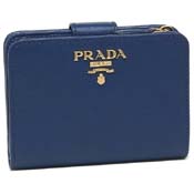プラダ 財布 新作 2021 プラダ 折財布 レディース PRADA 1ML018 QWA F0016 ブルー