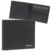 プラダ 財布 新作 2021 プラダ 二つ折り財布 サフィアーノ ブラック メンズ PRADA 2MO738 C5S F0002