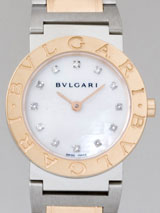 最高級ブルガリスーパーコピー ブルガリ時計コピー ブルガリブルガリ zBB26WSPGSPG/12 ホワイトシェル　PGコンビ　12Pダイヤ ホワイトシェル