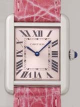 国内最大級カルティエスーパーコピー カルティエ時計コピー Cartier タンクソロ zW5200000 ＳS　SＭ　ピンク皮ベルト ピンク