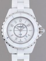 国内最大級シャネルスーパーコピー シャネル時計コピー CHANEL 腕時計 J１２ H0968 33mm　ホワイトセラミックブレス　 ホワイト
