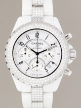 国内最大級シャネルスーパーコピー シャネル時計コピー CHANEL 腕時計 Ｊ１２ H1707 41mm　クロノグラフ　ホワイトセラミックブレス　ベゼルダイヤ　ブレスダイヤ ホワイト