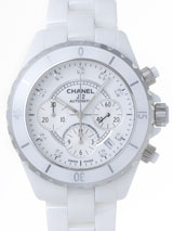 国内最大級シャネルスーパーコピー シャネル時計コピー CHANEL 腕時計 Ｊ１２ H2009 41mm　クロノグラフ　９Pダイヤ　ホワイトセラミックブレス ホワイト