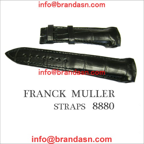 フランクミュラーコピーのフランクミュラーベルト FRANCK MULLER 8880 用 純正替えベルト 黒クロコダイル革