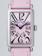 工場直売フランクミュラースーパーコピー フランクミュラー時計コピー FRANCKMULLER ロングアイランド 902QZ AC AC（SS）　ピンク皮 ピンク