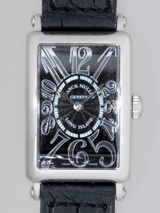 国内最大級フランクミュラースーパーコピー フランクミュラー時計コピー FRANCKMULLER ロングアイランド　レリーフ 902QZ AC RELIEF AC（SS）　ブラック皮 ブラック