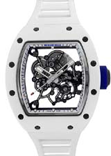 最高級リシャールミルスーパーコピー リシャールミル時計コピー RM055 ジャパン ブルー ATZ/NTPT スケルトン文字盤 手巻き ラバー
