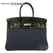 HERMES �G�����X �o�[�L��35 �M���[�Y GHILLIES �n���h�o�b�O �f�j���t�H���X�~�u���b�N �g����H�V���[���^���g�~�G���@�[�J�[�t �}�b�g�V���o�[���� �V�i���g�p